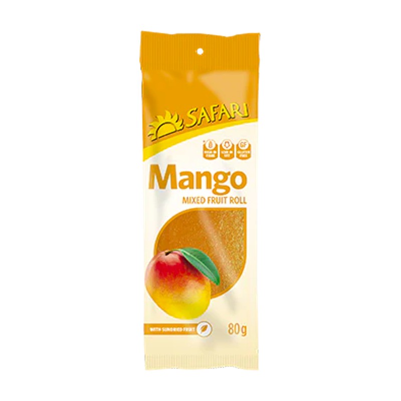 Safari Dried Fruit Roll Mango 80g