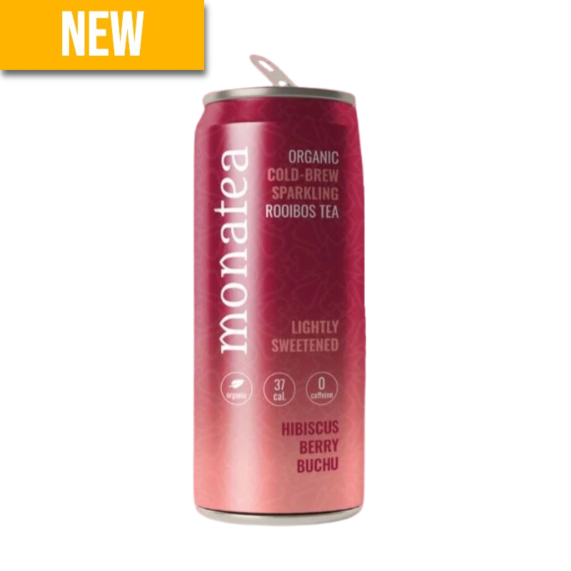 Monatea Hibiscus, Berry & Buchu Sweetened Organic Cold-Brew Sparkling Rooibos Tea 300ml