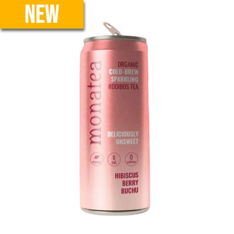 Monatea Hibiscus, Berry & Buchu Unsweetened Organic Cold-Brew Sparkling Rooibos Tea 300ml