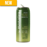 Monatea Sage, Lime & Cape Mint Sweetened Organic Cold-Brew Sparkling Rooibos Tea 300ml