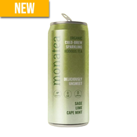 Monatea Sage, Lime & Cape Mint Unsweetened Organic Cold-Brew Sparkling Rooibos Tea 300ml