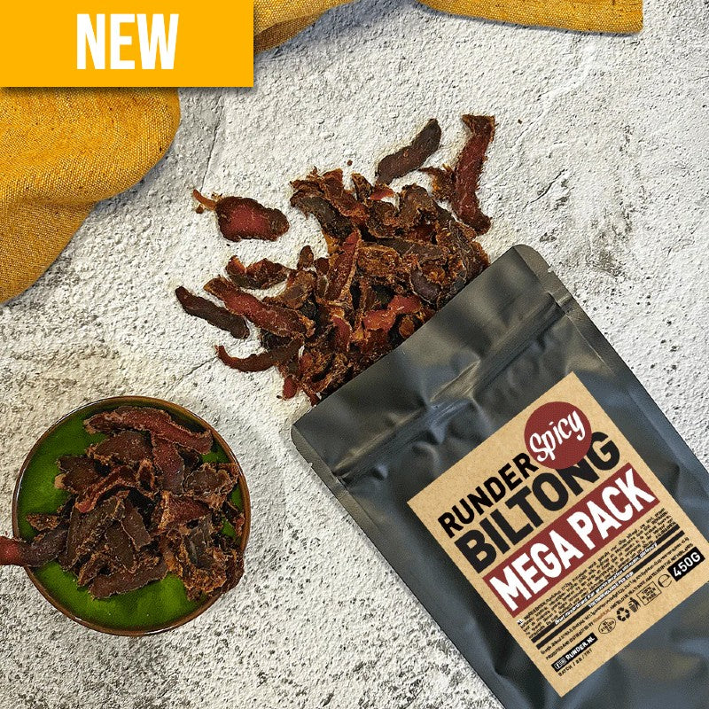 Runder Sliced Biltong Spicy MEGA PACK 450g