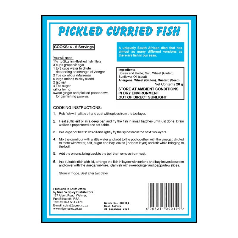NICE 'N SPICY PICKLED CURRIED FISH - SA2EU